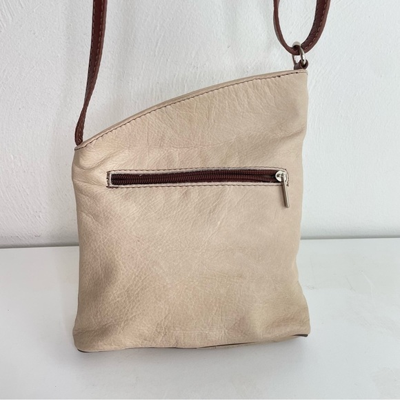 HEBELLA Made in Italy Asymmetrical Leather Crossbody Bag Purse Boho Minimalist - Picture 11 of 16